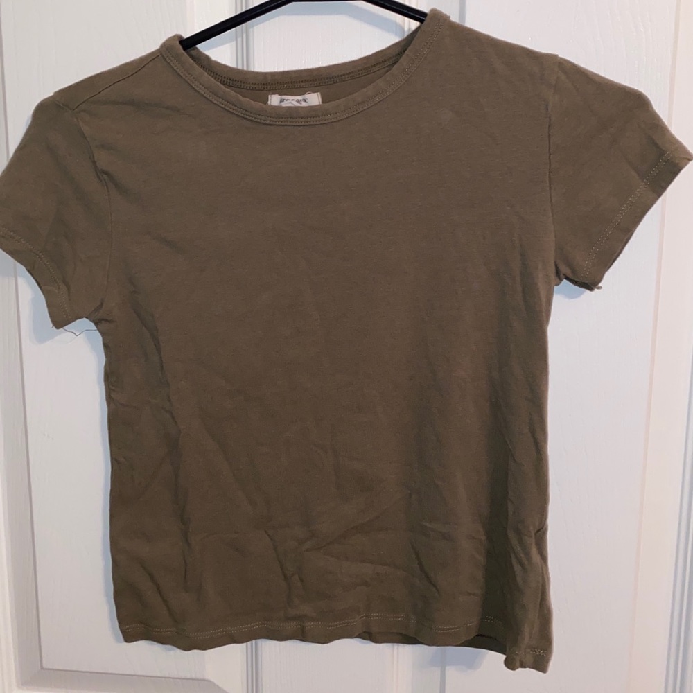 Ardene Army Green Crop Top